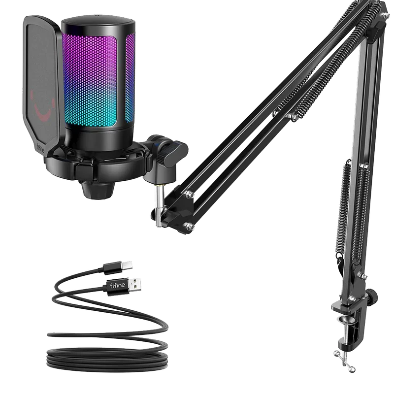 FIFINE Ampligame A6T Gaming USB Microphone Kit – TechCure India