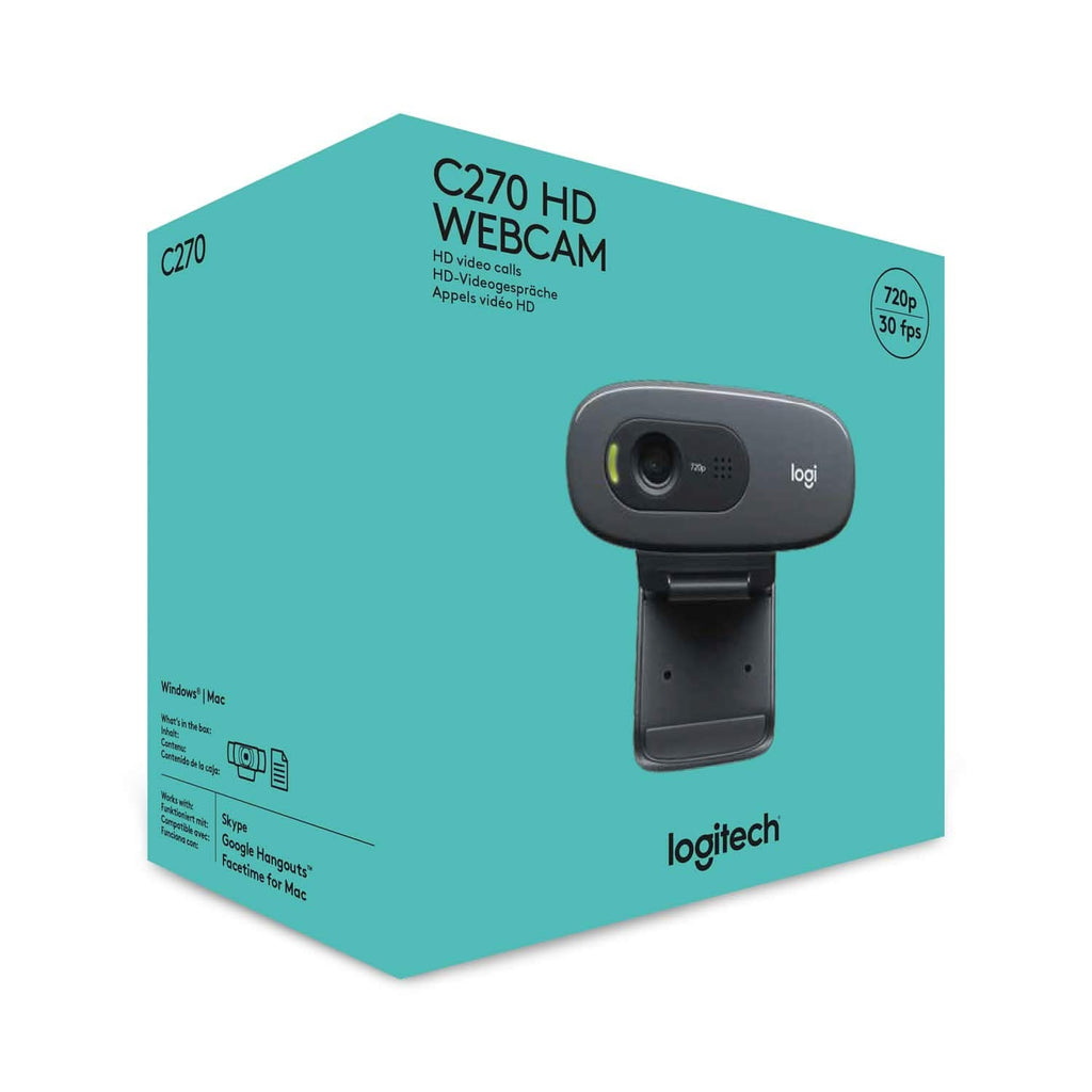 LOGITECH C270 HD DIGITAL WEBCAM – TechCure India