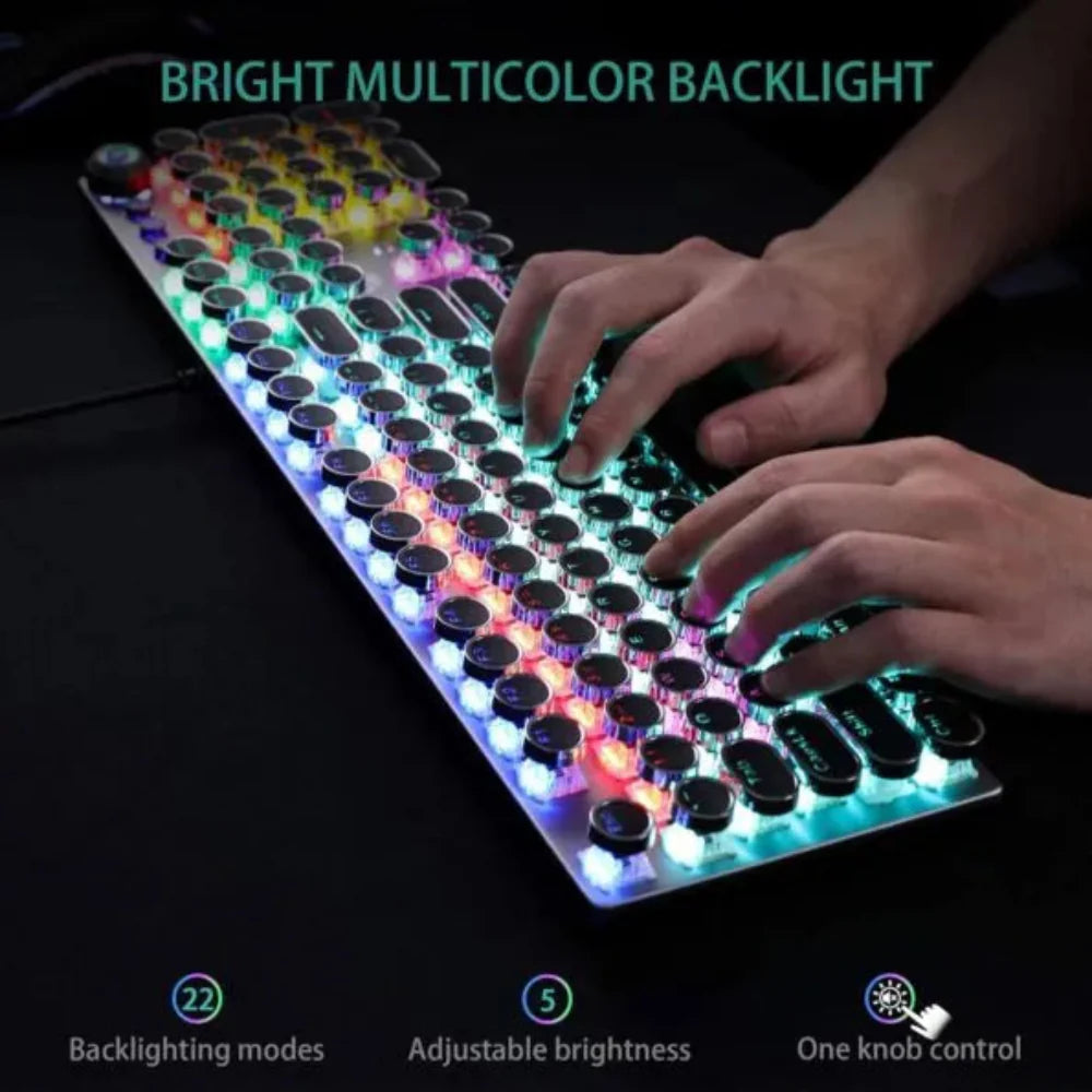 AULA F2088 Full Size Mechanical Wired Gaming Keyboard (Black) Brown Switches (F2088WHB) - 4