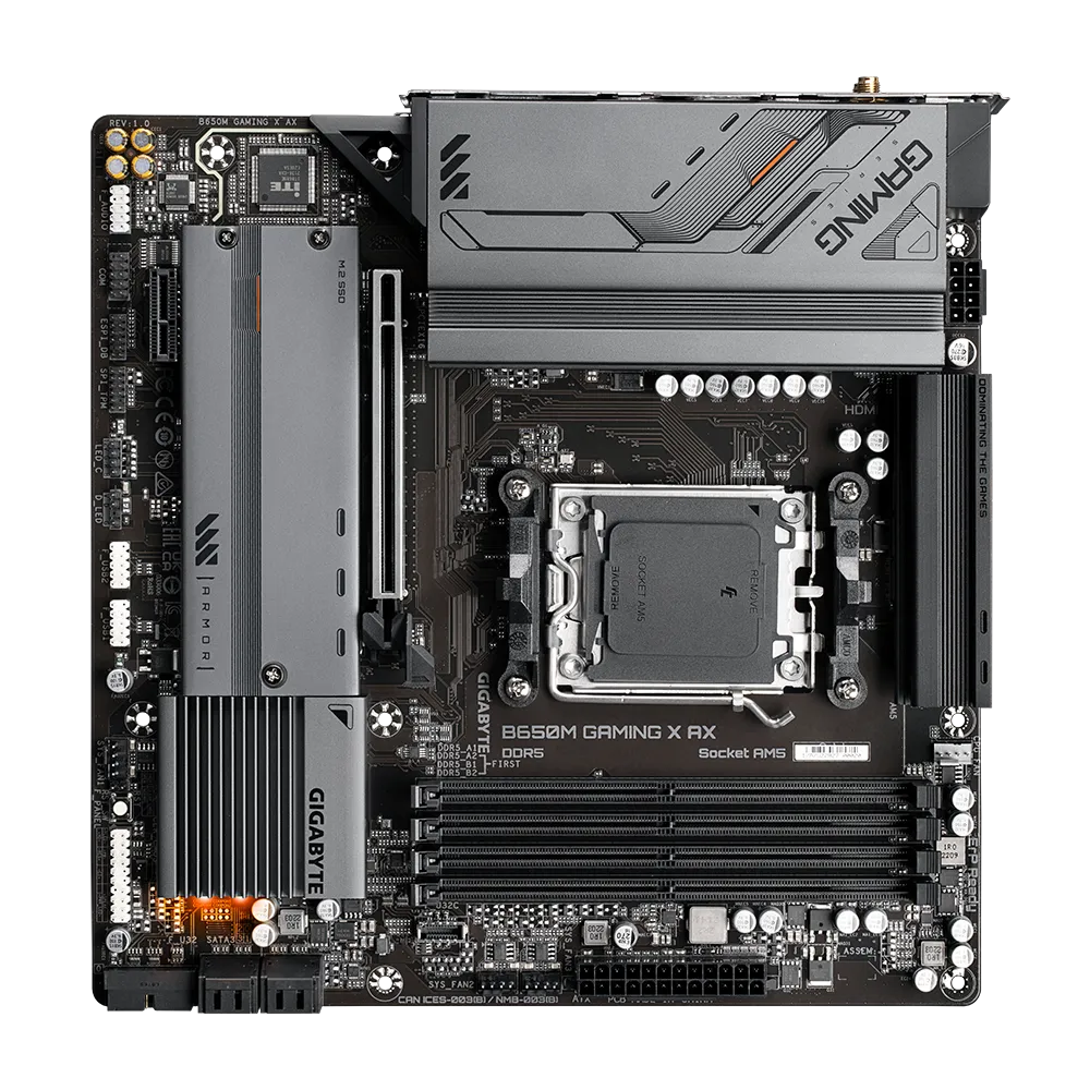 GIGABYTE GA-B650M AMD AM5 GAMING X AX DDR5 MOTHERBOARD – TechCure India