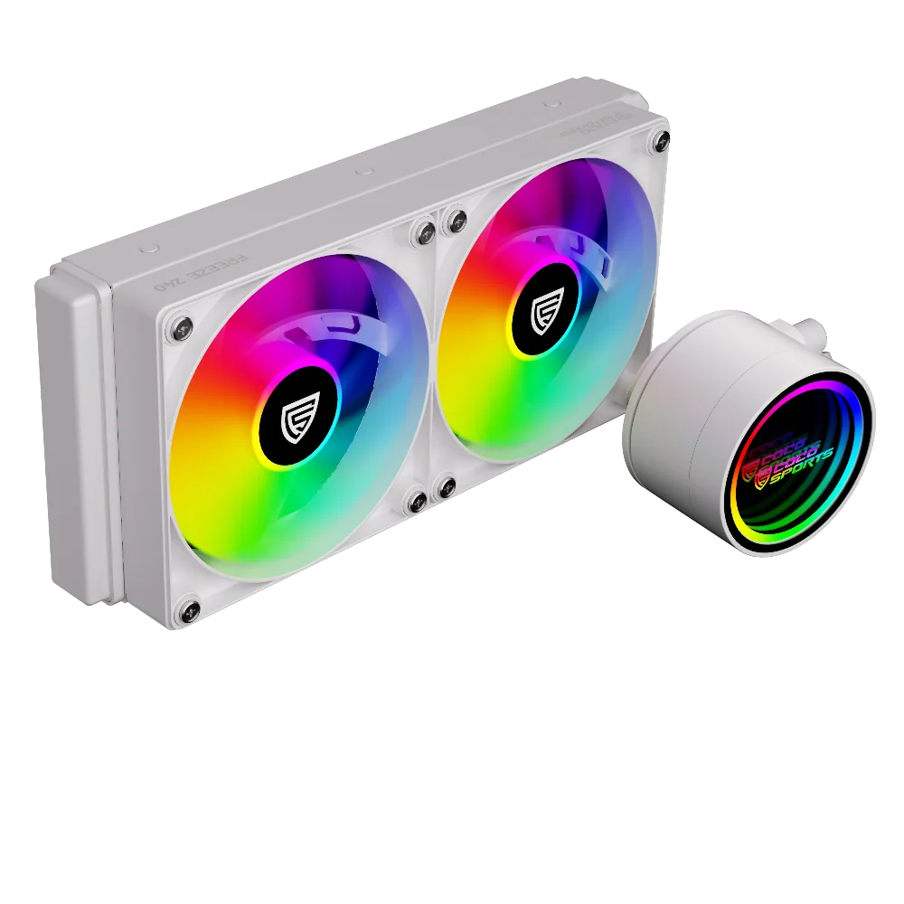 COCONUT Sports Freeze 240mm ARGB CPU Liquid Cooler ( White ) – TechCure India