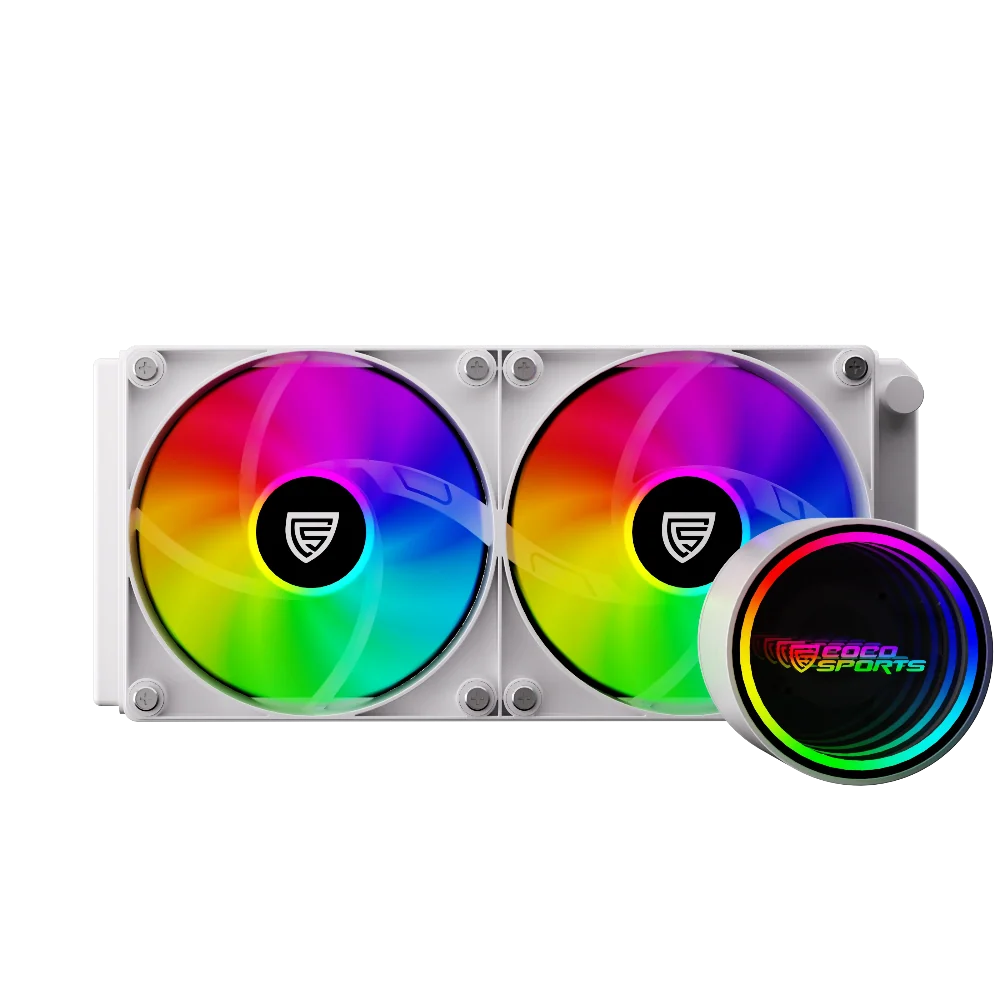 COCONUT Sports Freeze 240mm ARGB CPU Liquid Cooler ( White ) – TechCure India