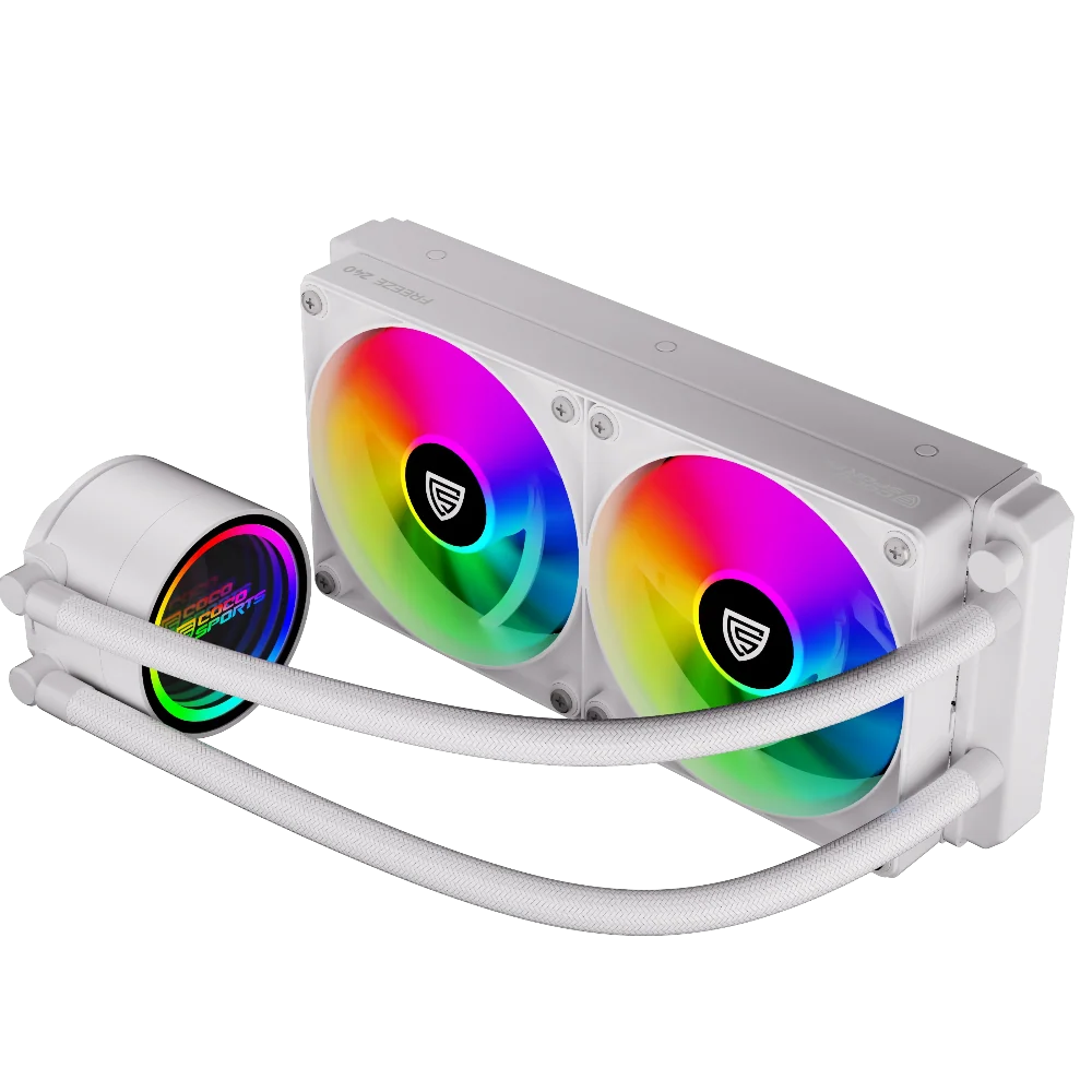 COCONUT Sports Freeze 240mm ARGB CPU Liquid Cooler ( White ) – TechCure India