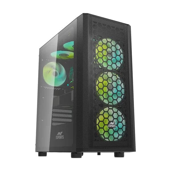 ANT ESPORTS 250 Air RGB ATX Mid Tower Cabinet (Black)