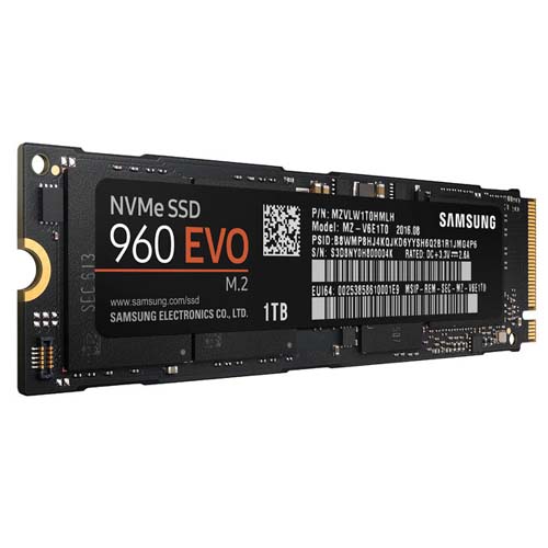 SAMSUNG 960 EVO 1TB M.2 NVME Gen3 Solid State Drive ( SSD ) - 2
