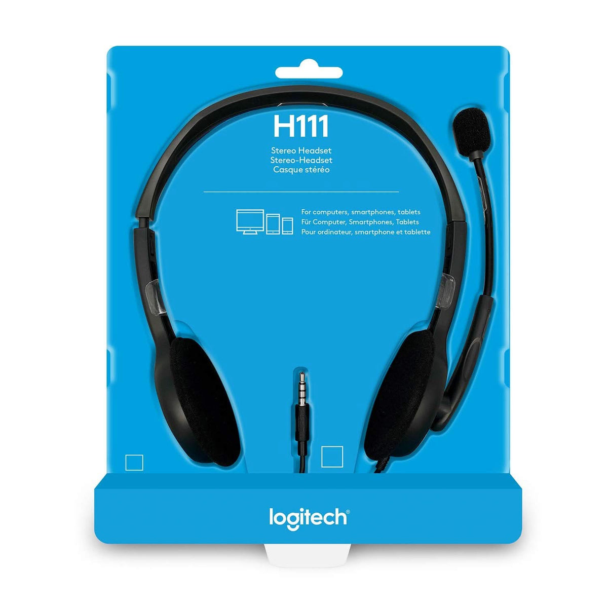 LOGITECH H111 WIRED HEADPHONES WITH MIC – TechCure India