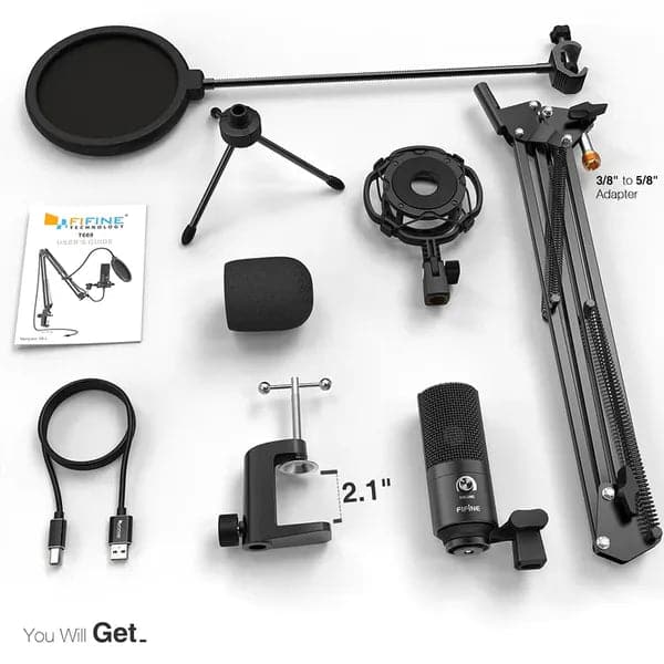 FIFINE T669 USB Microphone Condenser Kit - 3
