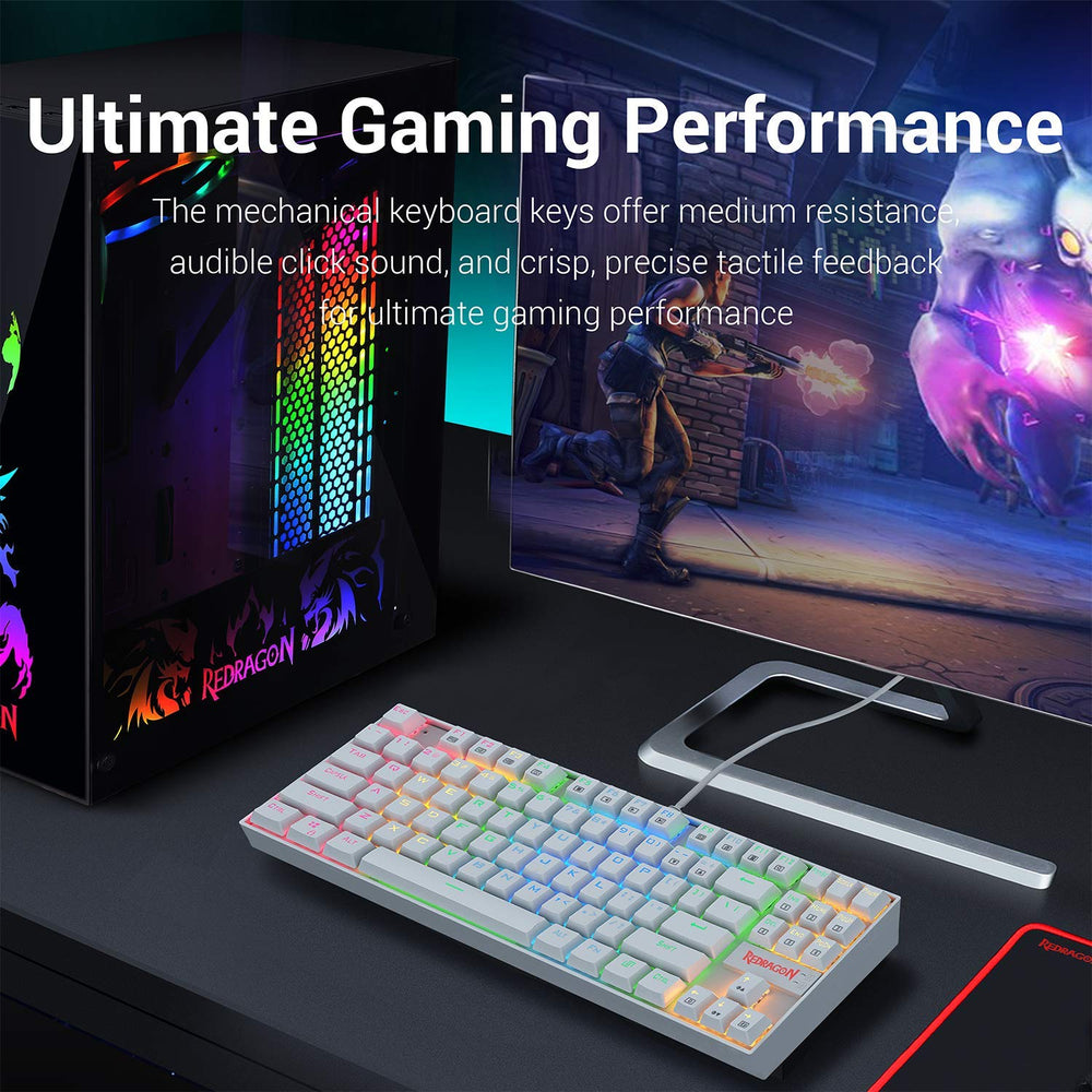 REDRAGON K552-RGB KUMARA USB RGB GAMING KEYBOARD WHITE – TechCure India