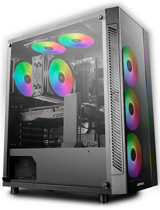 DEEPCOOL Matrexx 55 V3 ADD-RGB EATX 3F Mid Tower Cabinet ( White) - 3