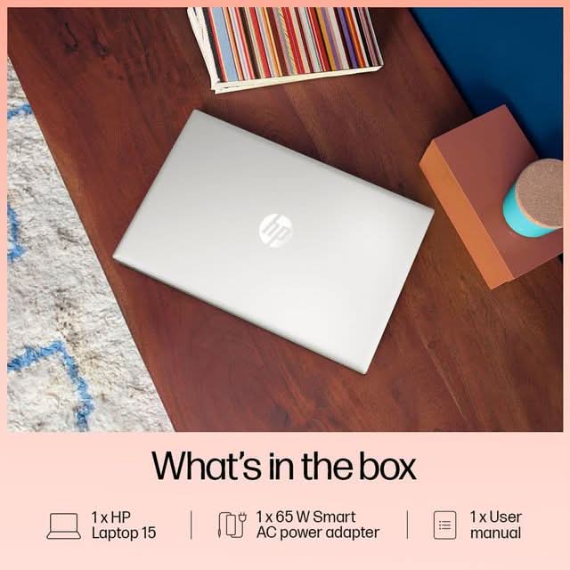 HP 15-FD0623TU 15.6 Inch FHD Laptop, Intel Core i3-1315U, 8GB RAM, 512GB SSD, Windows 11 Home, Microsoft Office 2024, Silver – TechCure India