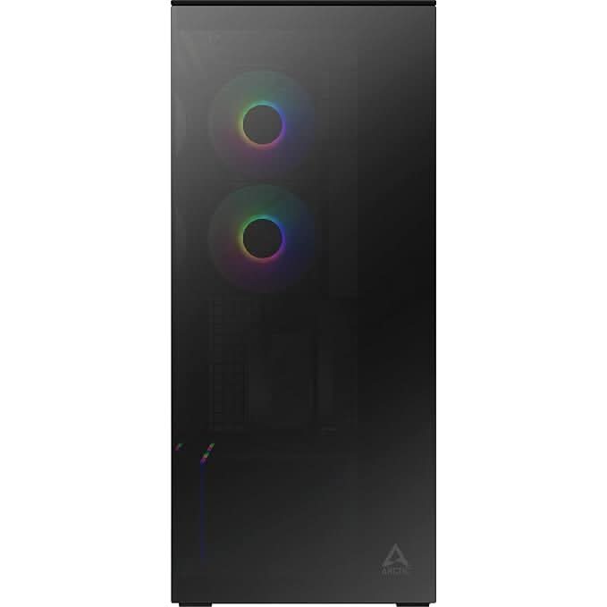 ARCTIC Xtender VG (Mirror Black) with Vertical GPU Mount Case – TechCure India
