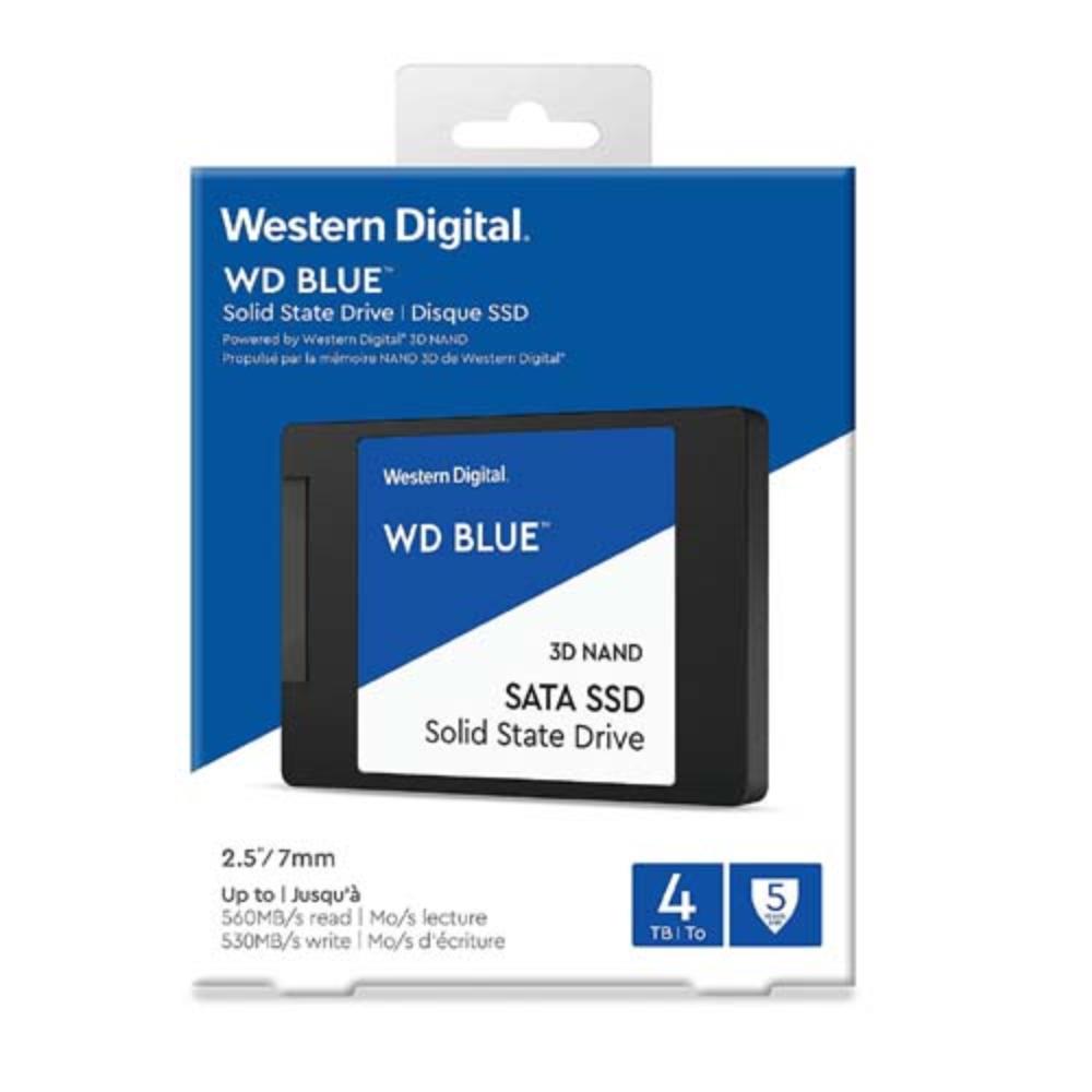 WESTERN DIGITAL Blue 4TB 3D Nand 2.5 SATA Gen 3 Internal Solid State Drive (SSD) - 5