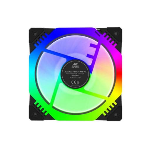 ANT ESPORTS OctaFlow 120mm Auto RGB Cabinet Fan (Black) (Single Pack) - 2