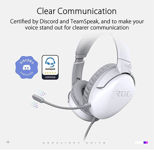 ASUS ROG Strix Go Core 3.5mm Wired Gaming Headphone ( Moonlight White ) ( PC / Playstation / Mobile / Xbox ) - 3