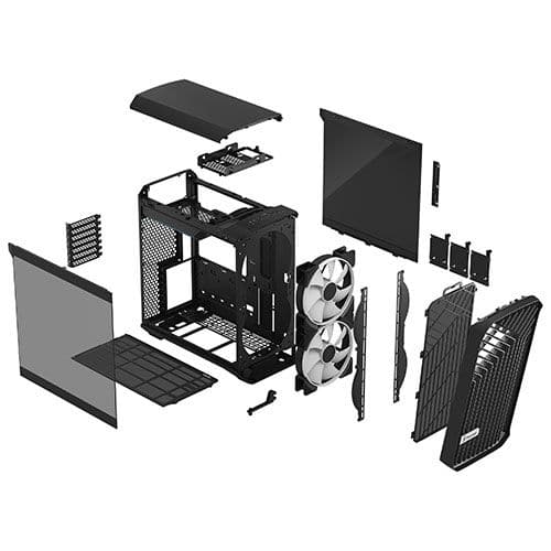 FRACTAL DESIGN Torrent Compact RGB Light Tint EATX Mid Tower Cabinet (Black) – TechCure India