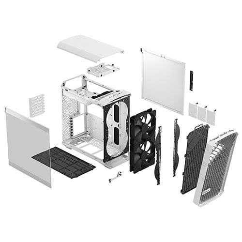 FRACTAL DESIGN Torrent Compact Clear Tint EATX Mid Tower Cabinet (White) - 4