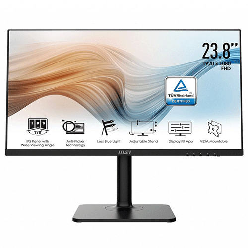 MSI Modern MD241P 24 Inch FHD 75Hz IPS Panel 99% SRGB 5ms AMD Freesync IPS Gaming Monitor – TechCure India
