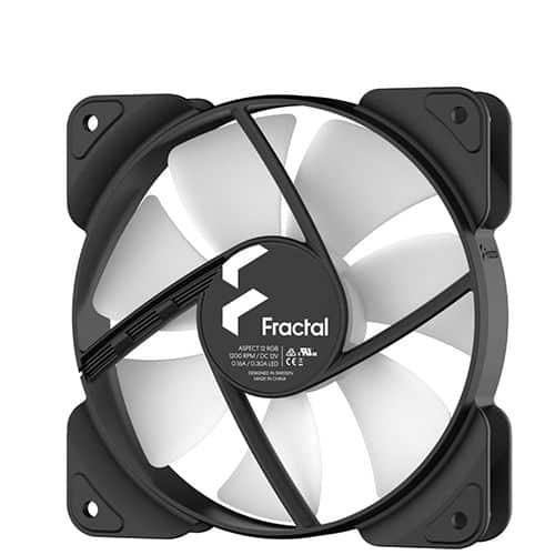 FRACTAL DESIGN Aspect 12 RGB Black Frame 120mm Cabinet Fan (Black) (Single Pack) - 4