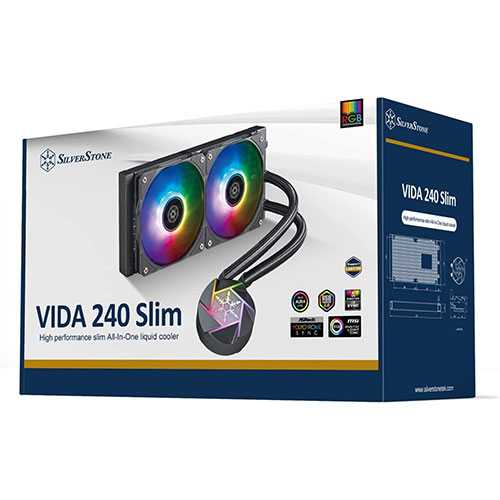 SILVERSTONE VIDA 240 SLIM High Performance All In One Liquid Cooler (Black) - 5
