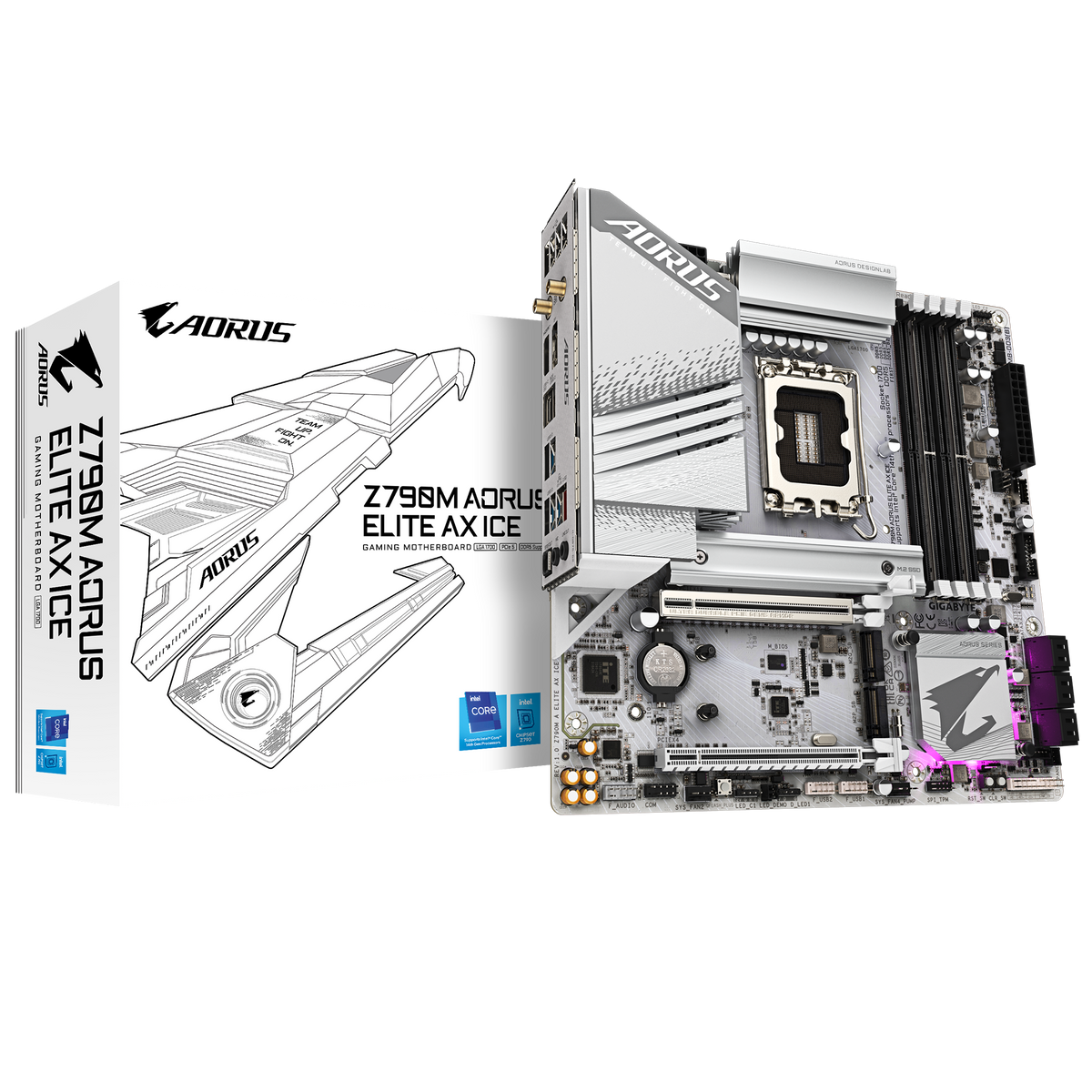 GIGABYTE Z790M AORUS ELITE AX ICE DDR5 MOTHERBOARD – TechCure India