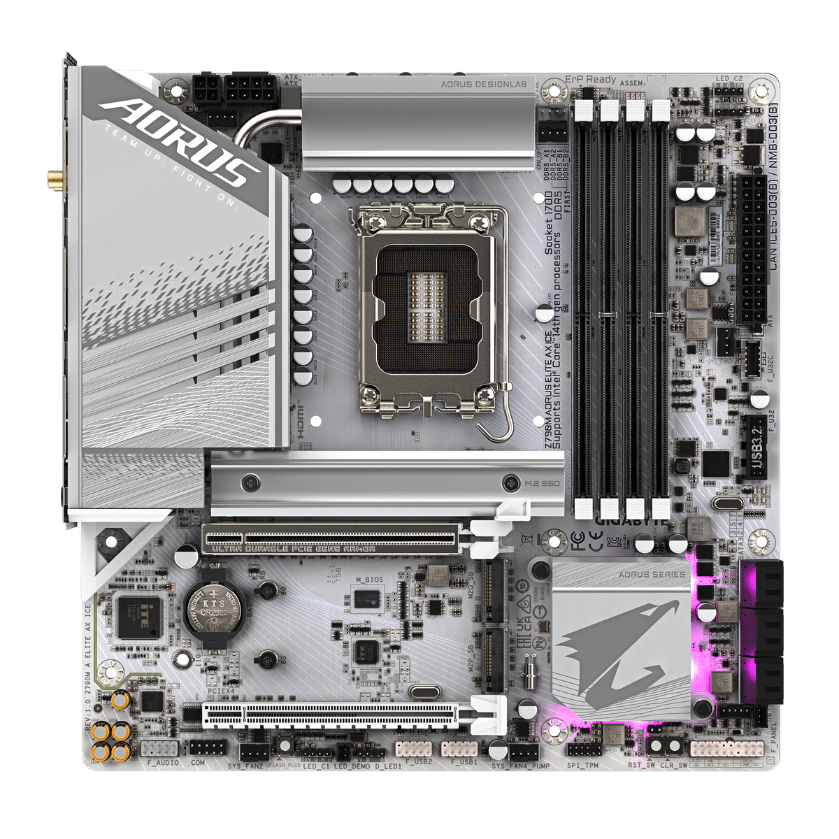 GIGABYTE Z790M AORUS ELITE AX ICE DDR5 MOTHERBOARD – TechCure India