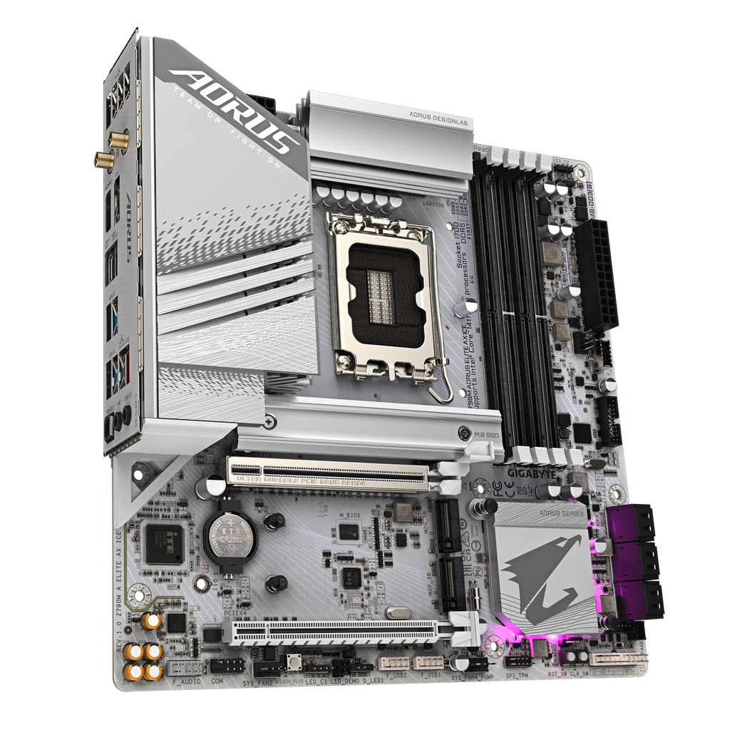 GIGABYTE Z790M AORUS ELITE AX ICE DDR5 MOTHERBOARD – TechCure India