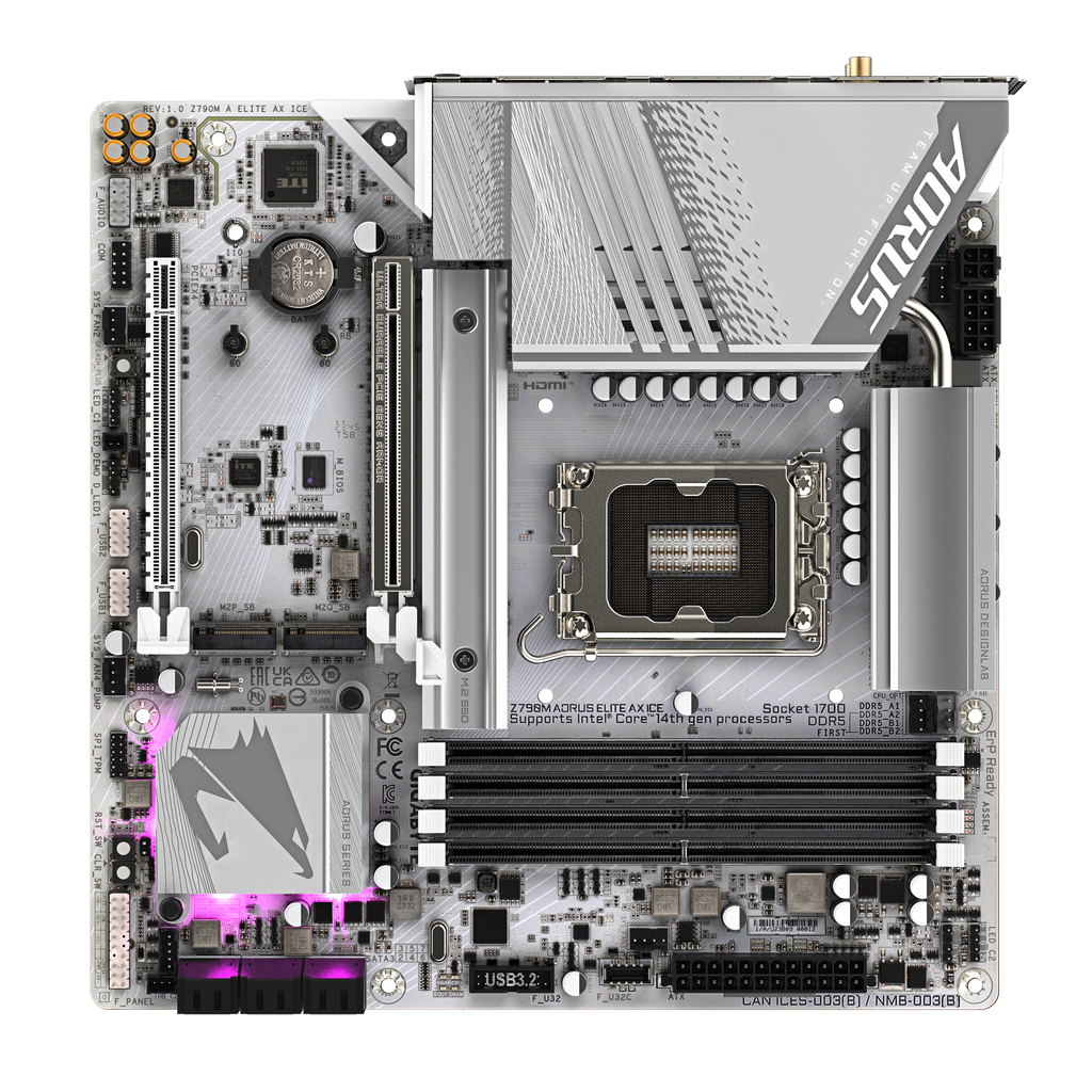 GIGABYTE Z790M AORUS ELITE AX ICE DDR5 MOTHERBOARD – TechCure India