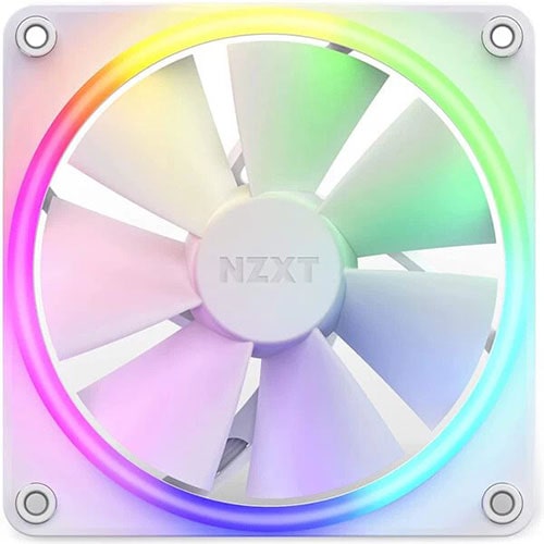 NZXT F120 RGB 120mm Fans With Controller White (Triple Pack) – TechCure India