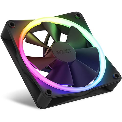 NZXT F120 RGB 120mm Fans With Controller Black (Triple Pack) – TechCure India