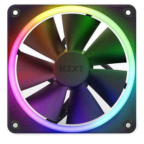NZXT F120 RGB 120mm Fans With Controller Black (Triple Pack) – TechCure India