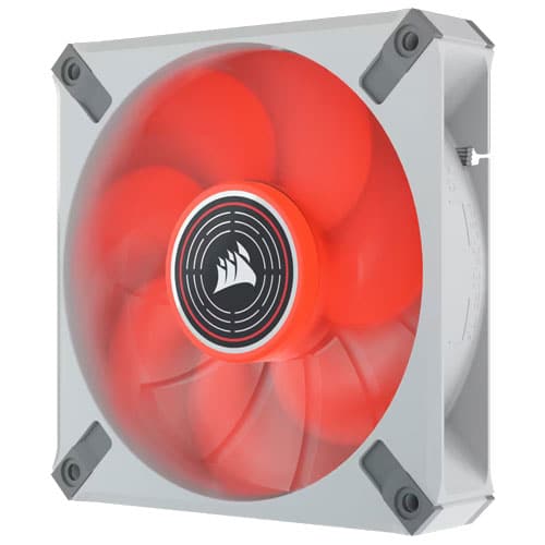 CORSAIR ML120 Elite 120mm Red Premium PWM Magnetic Levitation Cabinet Fan (White) (Single Pack) - 3