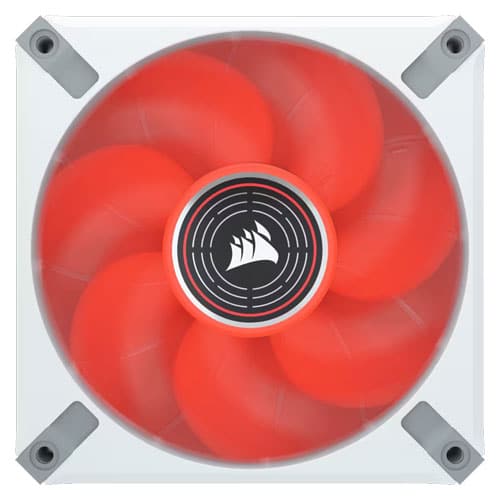 CORSAIR ML120 Elite 120mm Red Premium PWM Magnetic Levitation Cabinet Fan (White) (Single Pack) - 2