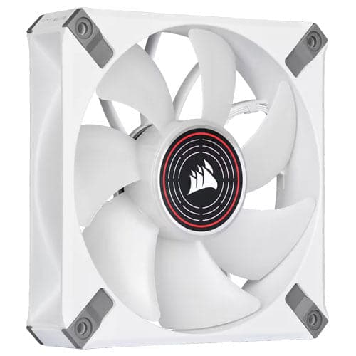 CORSAIR ML120 Elite 120mm Red Premium PWM Magnetic Levitation Cabinet Fan (White) (Single Pack) - 5