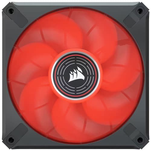 CORSAIR ML120 Elite 120mm Red Premium PWM Magnetic Levitation Cabinet Fan (Black) (Single Pack) - 3