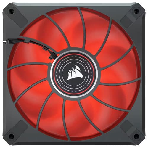 CORSAIR ML120 Elite 120mm Red Premium PWM Magnetic Levitation Cabinet Fan (Black) (Single Pack) - 4