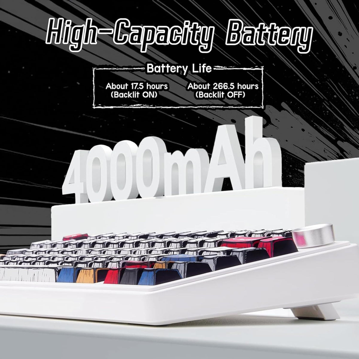 AULA F75 75% WIRELESS RGB BACKLIT TRI-MODE GAMING MECHANICAL KEYBOARD WITH KNOB | 80 KEYS COMPACT KEYBOARD, PRE-LUBED GASKET HOT-SWAPPABLE | BLUETOOTH/2.4GHZ/TYPE-C | COMIC KEYCAP - REAPER SWITCHES – TechCure India