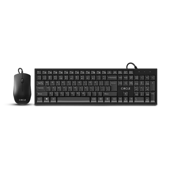 CIRCLE C55 MULTIMEDIA KEYBOARD AND MOUSE Wired (Black) – TechCure India