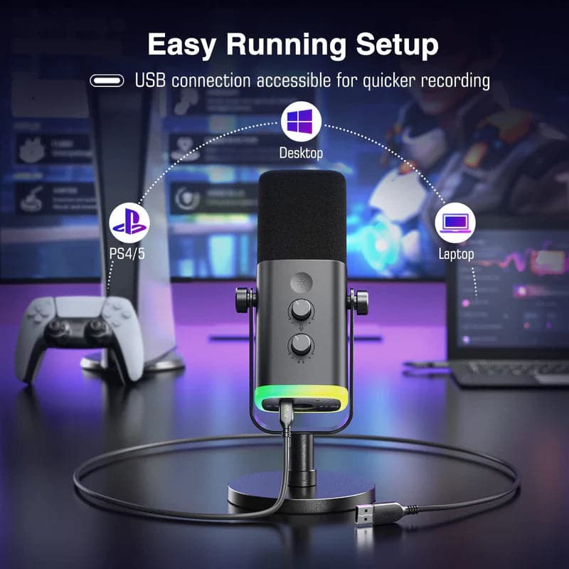 FIFINE Ampligame AM8 USB Gaming Microphone – TechCure India