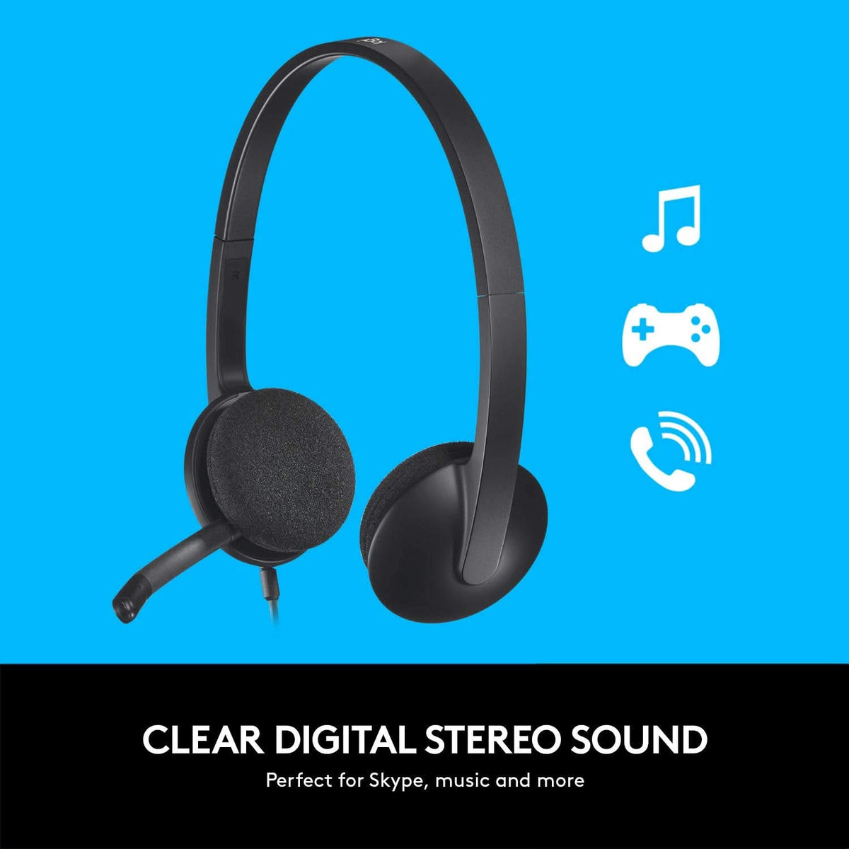 LOGITECH H340 WIRED HEADPHONES WITH MIC – TechCure India