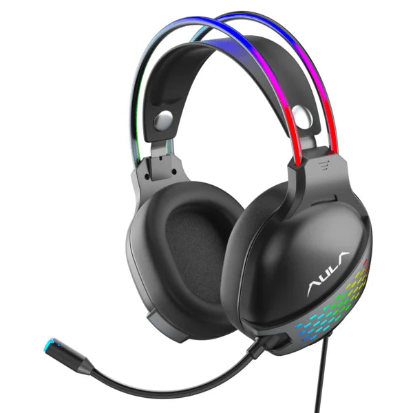 AULA S503 Wired RGB Gaming Headset With Adjustable Mic – TechCure India