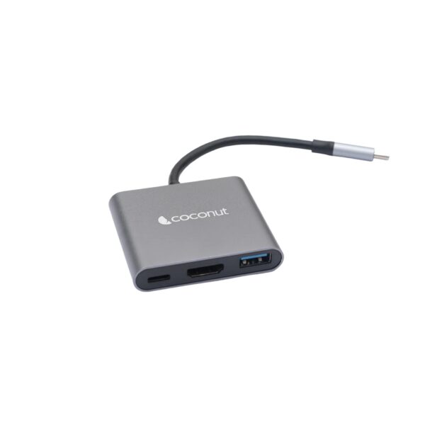 Coconut 3 in 1 Dock A - Type C to HDMI + USB3.0 + USB C USB C Hub – TechCure India