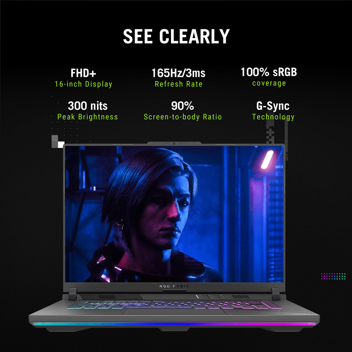 ASUS ROG STRIX G16 G614PR-RV032WS [R9-8940HX/16GB/1TB SSD/WIN11 HOME+MSO/16.0"/12GB-RTX5070TI GRAPHICS/1 YEAR(S)/GREY] – TechCure India