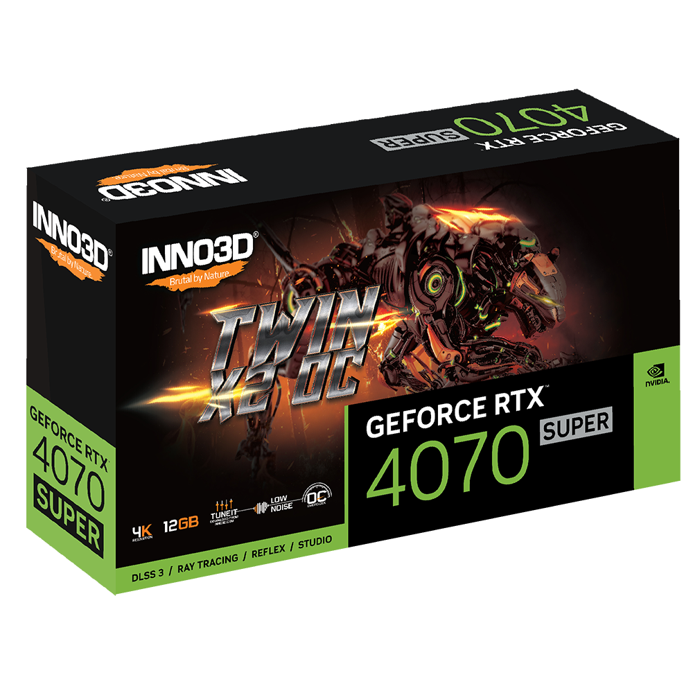 INNO3D GeForce RTX 4070 Twin X2 OC Nvidia Graphic Card - 3
