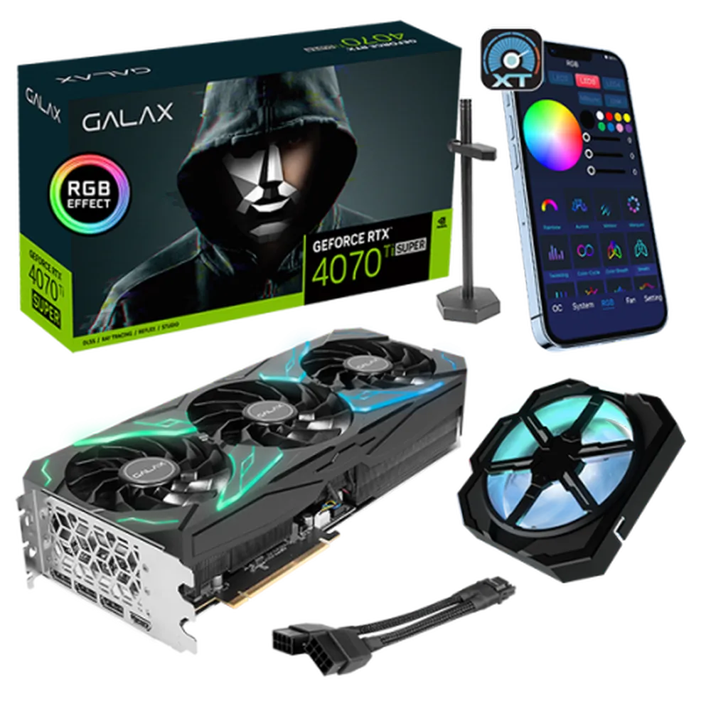 GALAX GeForce RTX 4070 Ti Super SG (1-Click OC) 16GB Nvidia Graphic Card - 5