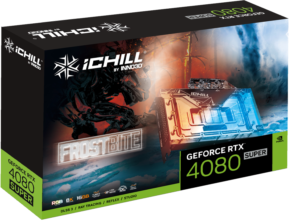 INNO3D GeForce RTX 4080 Super IChill FrostBite 16GB Nvidia Graphic Card - 3