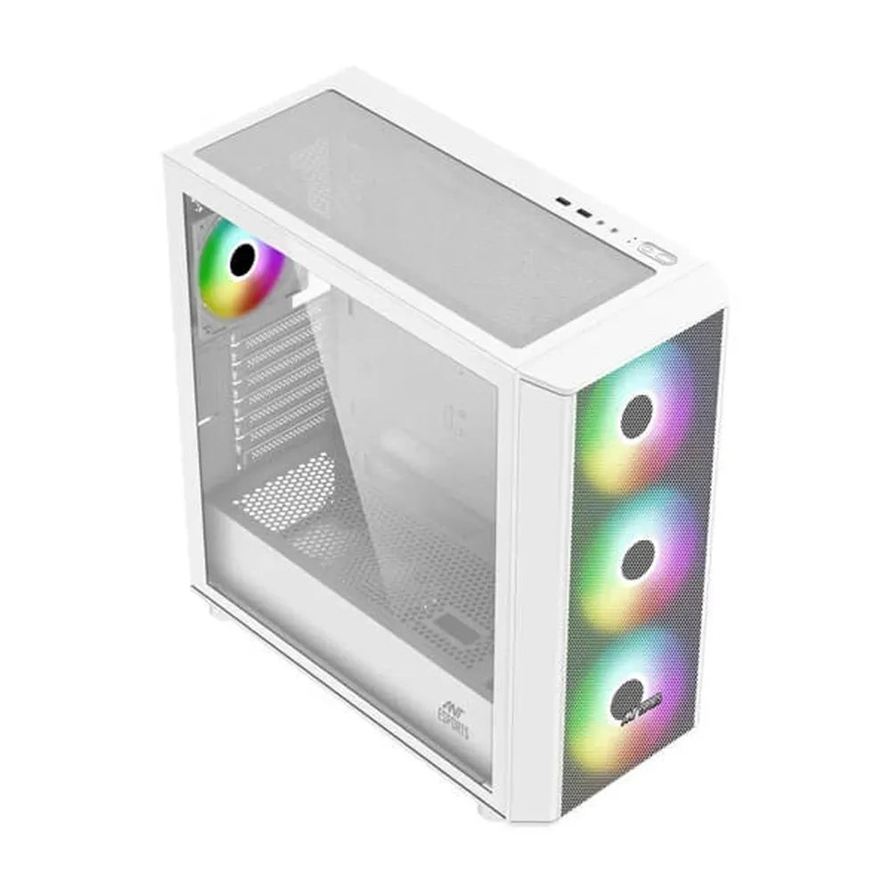 ANT ESPORTS 411 Air ARGB EATX Mid Tower Cabinet (White) - 2