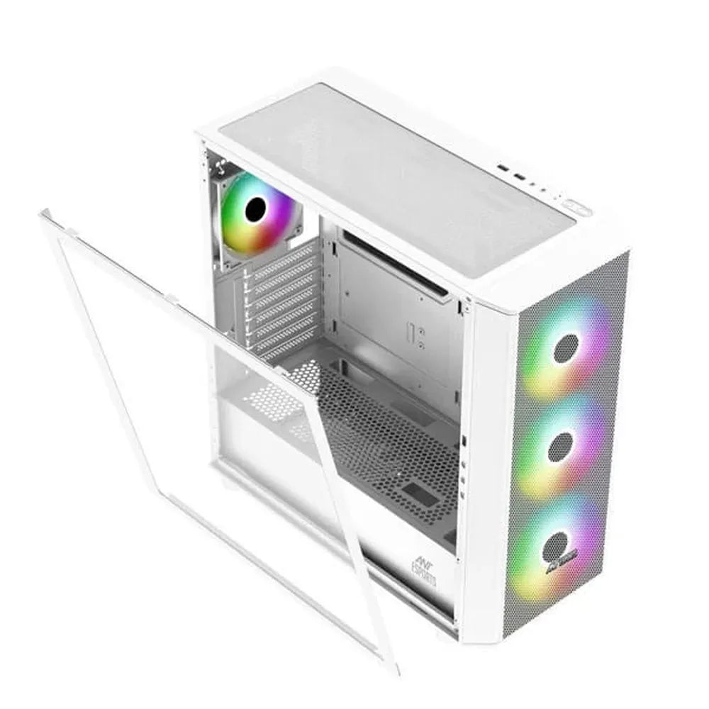 ANT ESPORTS 411 Air ARGB EATX Mid Tower Cabinet (White) - 5