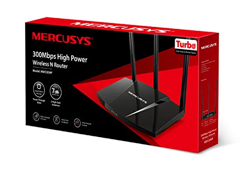 MERCUSYS MW330HP 300 MBPS WIFI WI-FI HIGH POWER WIRELESS N ROUTER | HIGH GAIN 7DBI ANTENNAS | PA CHIP | TURTO BUTTON | EASY INSTALLATION – TechCure India