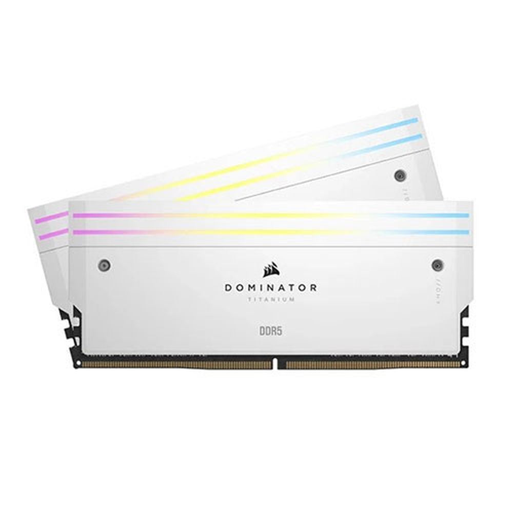 CORSAIR Dominator Titanium RGB 96GB ( 48GB x 2 ) 6600MHz DDR5 RAM (White) ( CL32 ) - 2