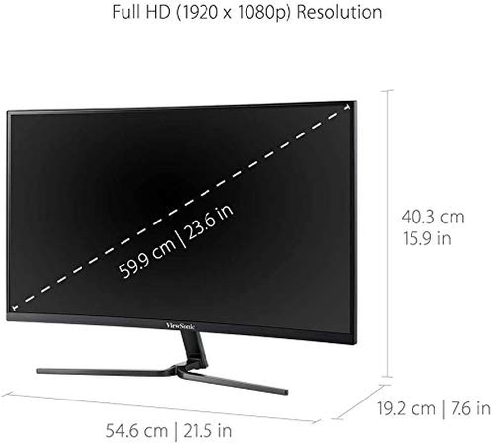 VIEWSONIC VX2458-C-Mhd 24 Inch FHD VA Panel 144Hz 1MS AMD Freesync Curved Gaming Monitor - 2